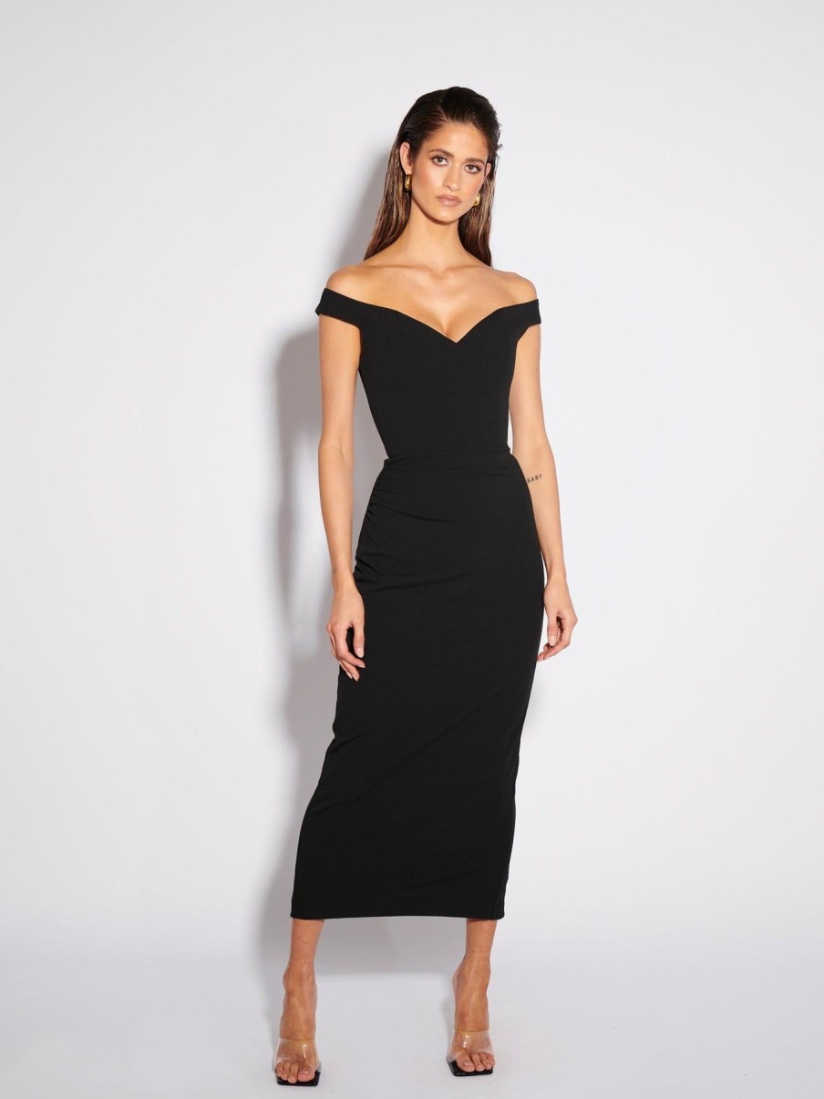 Women Effie Kats | Aami Midi Dress-Black