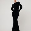 Women Effie Kats | Delphine Maxi Dress-Black Velvet