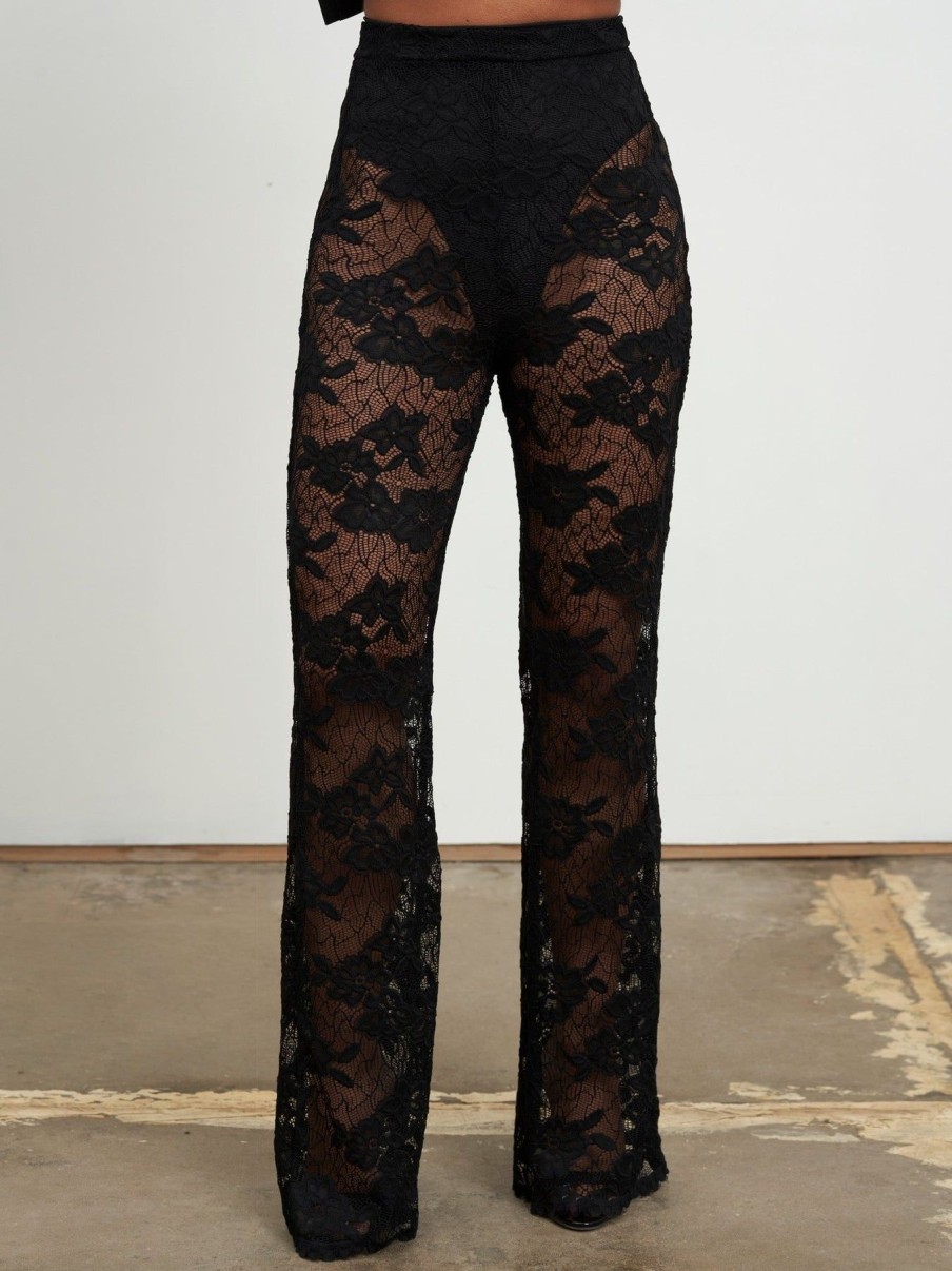 Women Effie Kats | Cece Pants-Black Lace