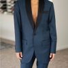 Women Effie Kats | Boyfriend Tuxedo Blazer-Navy