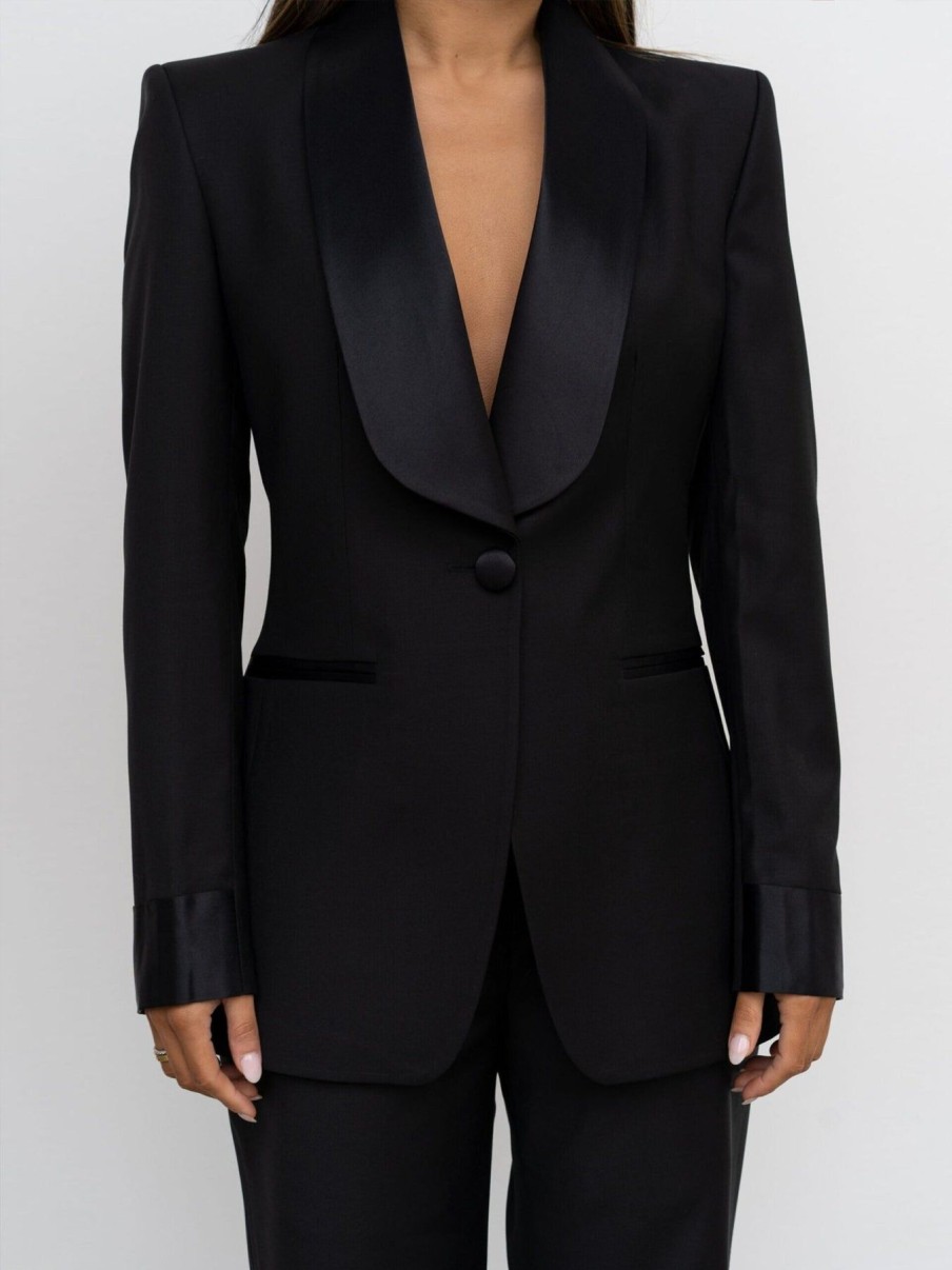 Women Effie Kats | Classic Tux Blazer-Black