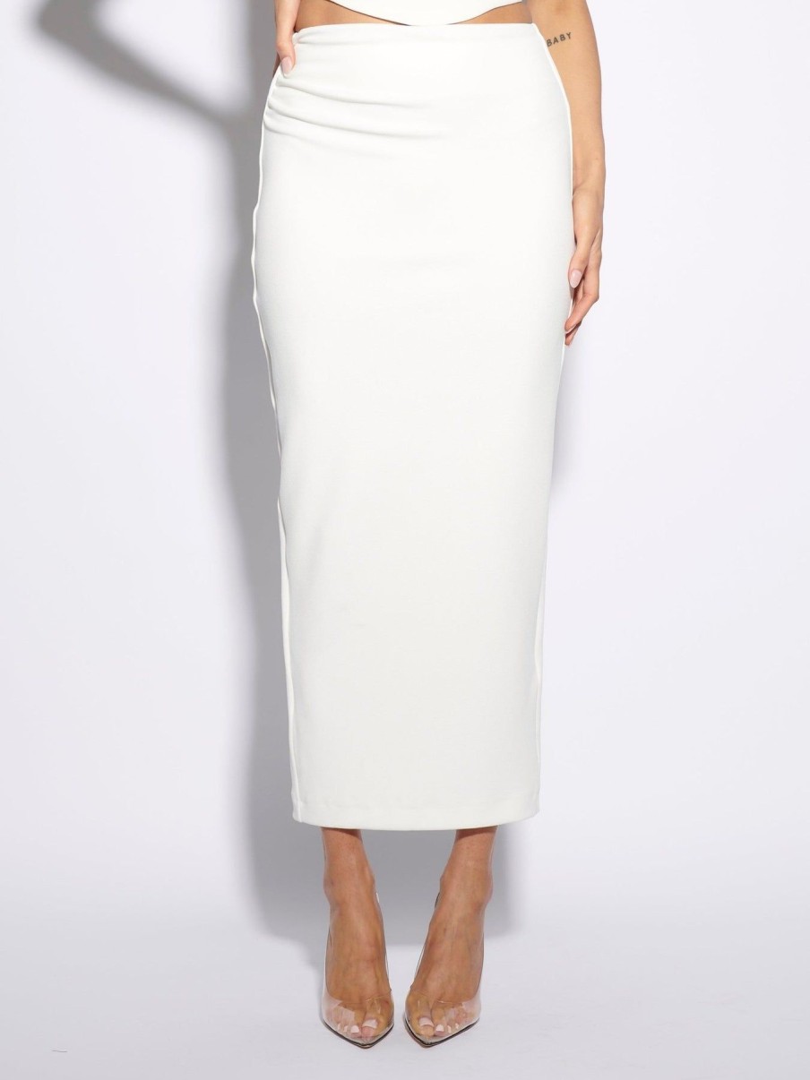 Women Effie Kats | Ginza Midi Skirt- White