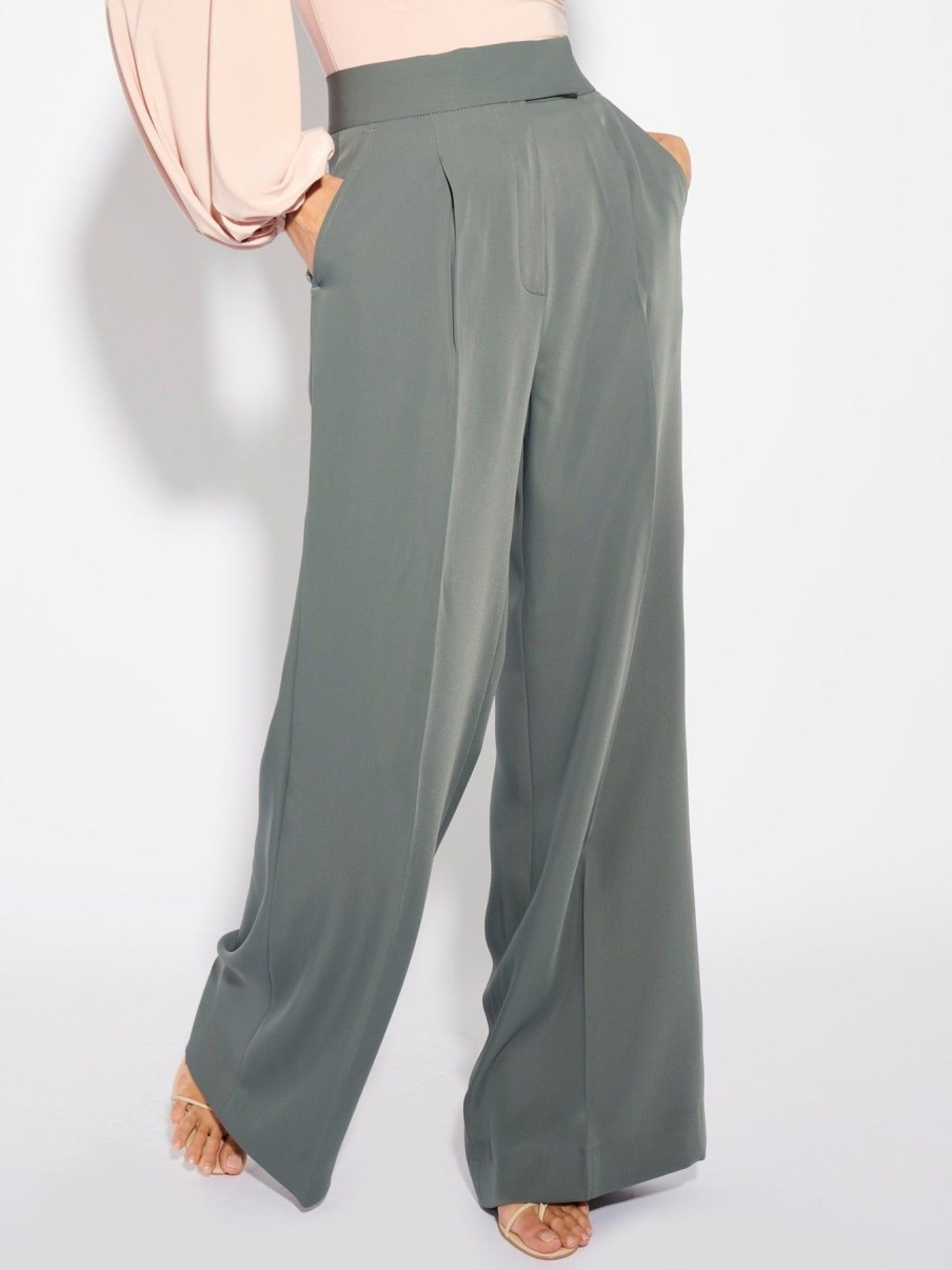 Women Effie Kats | Wide Leg Pant-Khaki