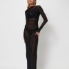 Women Effie Kats | Maeve Maxi Dress-Black Mesh