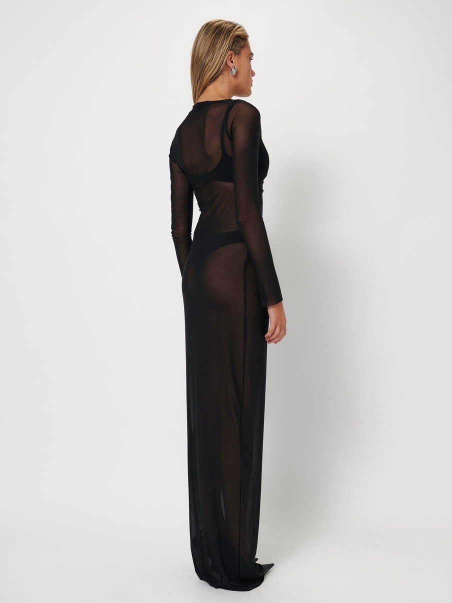 Women Effie Kats | Maeve Maxi Dress-Black Mesh