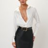 Women Effie Kats | Satin Shirt-Ivory