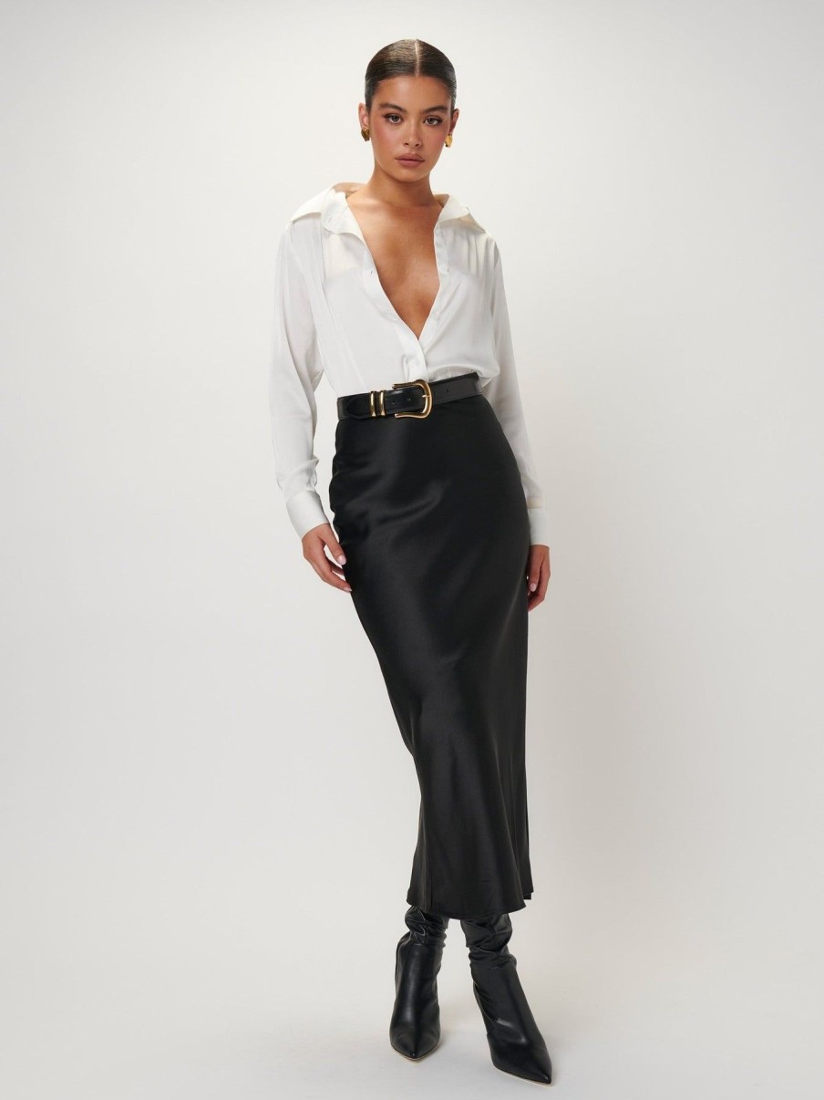 Women Effie Kats | Satin Shirt-Ivory