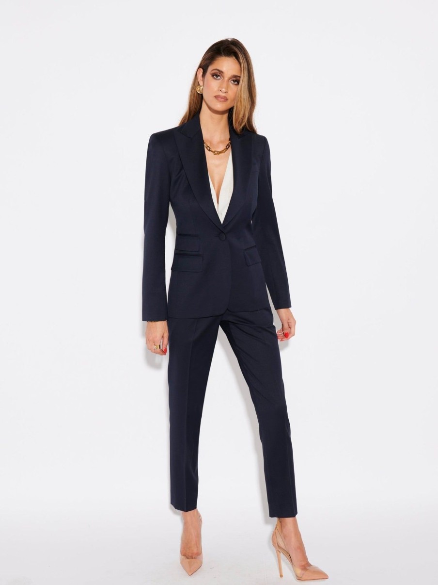 Women Effie Kats | Classic Single Breasted Blazer-French Navy