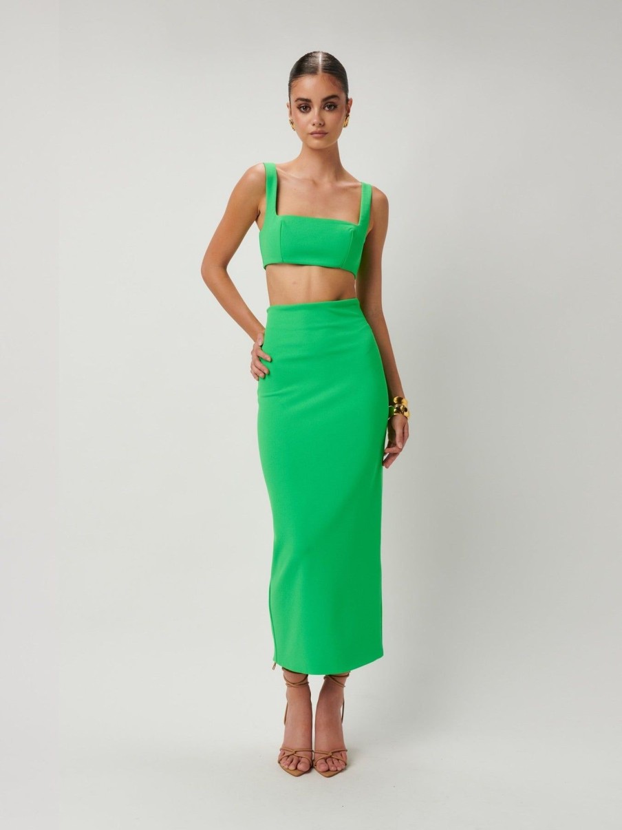 Women Effie Kats | Lea Crop-Lush Green