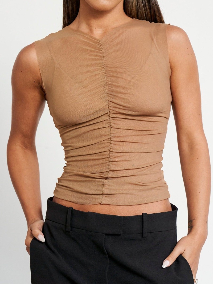 Women Effie Kats | Mila Mesh Top-Nude