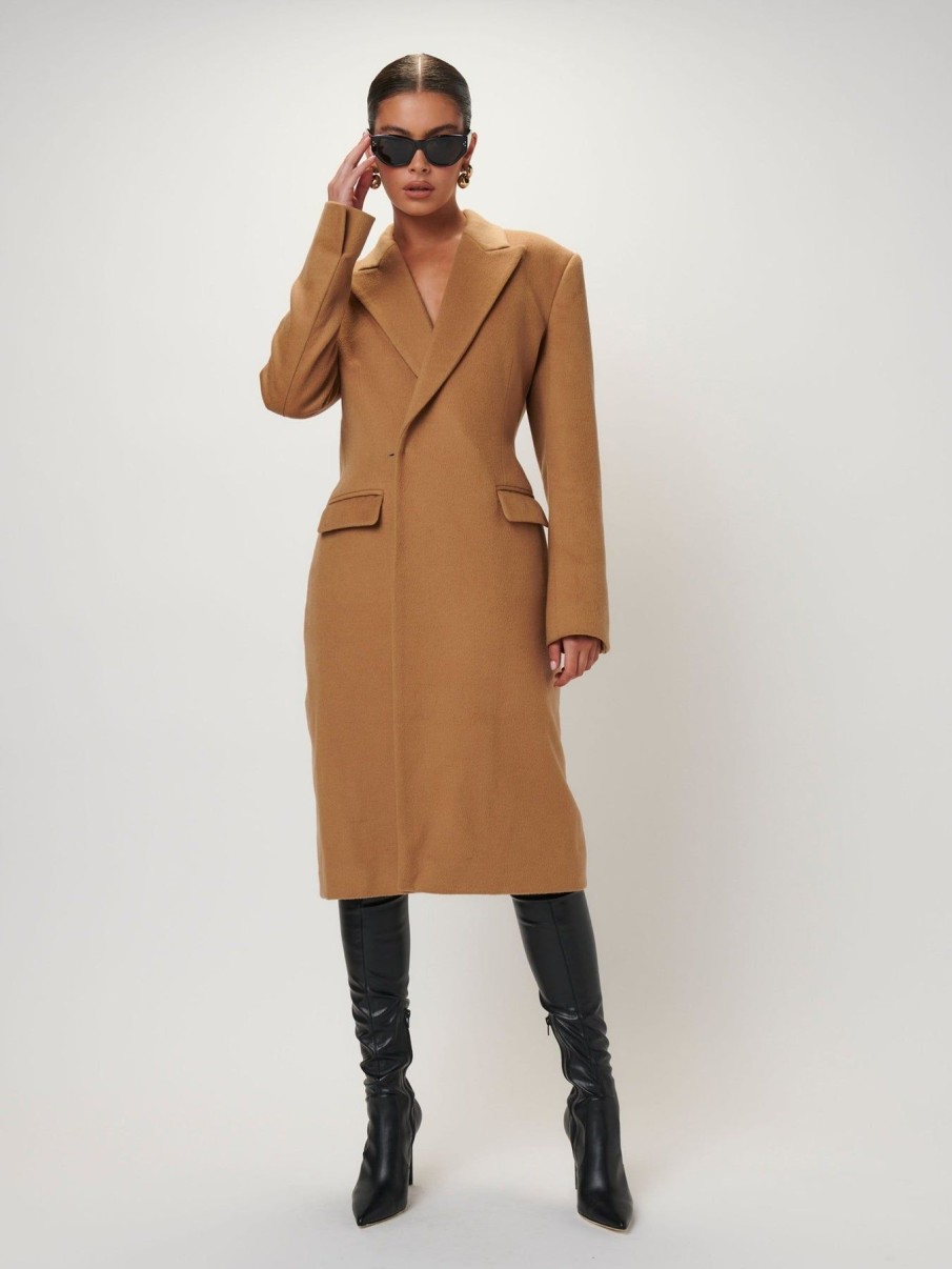 Women Effie Kats | Cali Oversized Coat-Camel