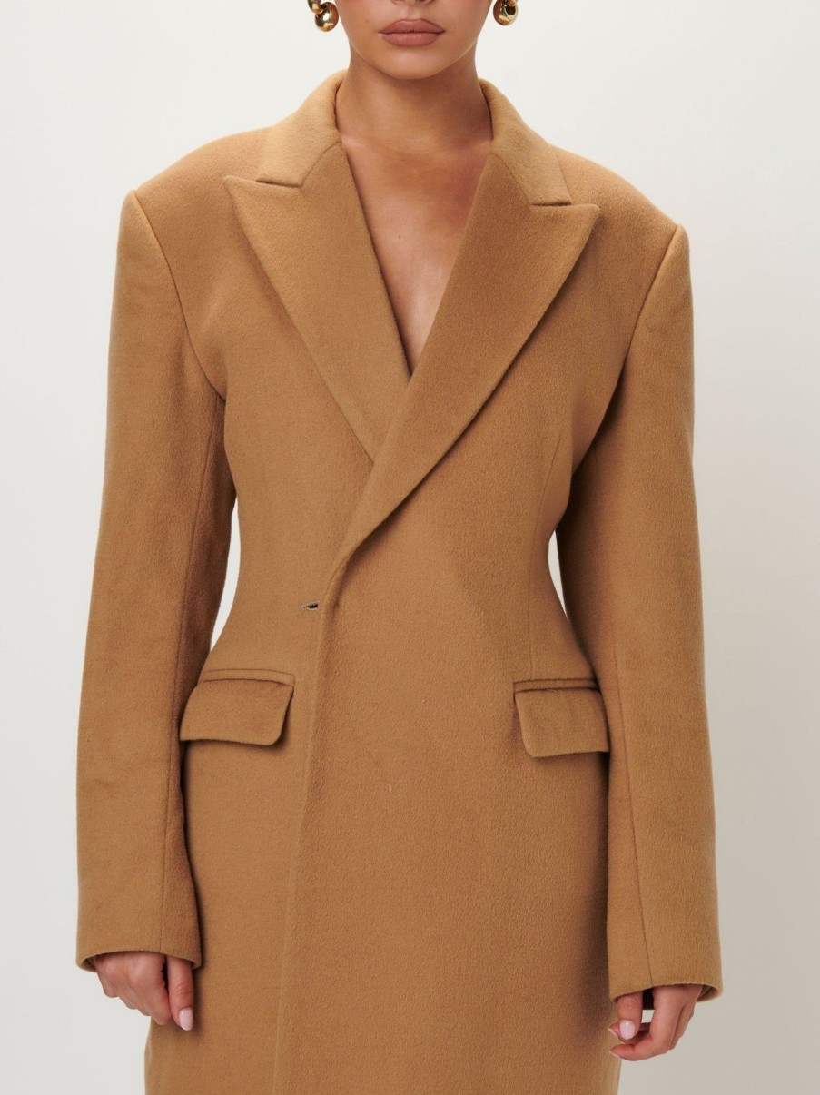 Women Effie Kats | Cali Oversized Coat-Camel