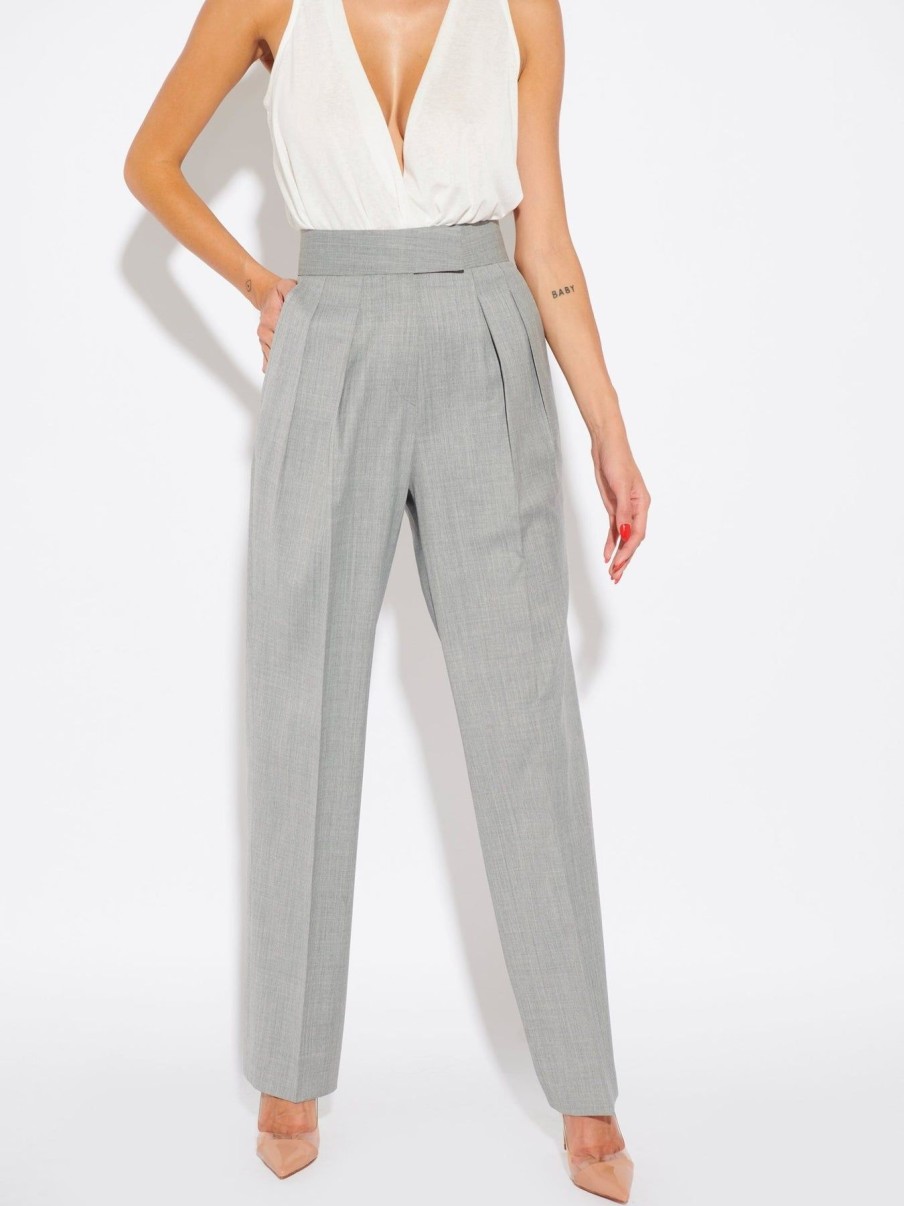 Women Effie Kats | Talani Pant-Grey Wool