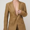 Women Effie Kats | Maris Mens Blazer-Dark Beige Linen