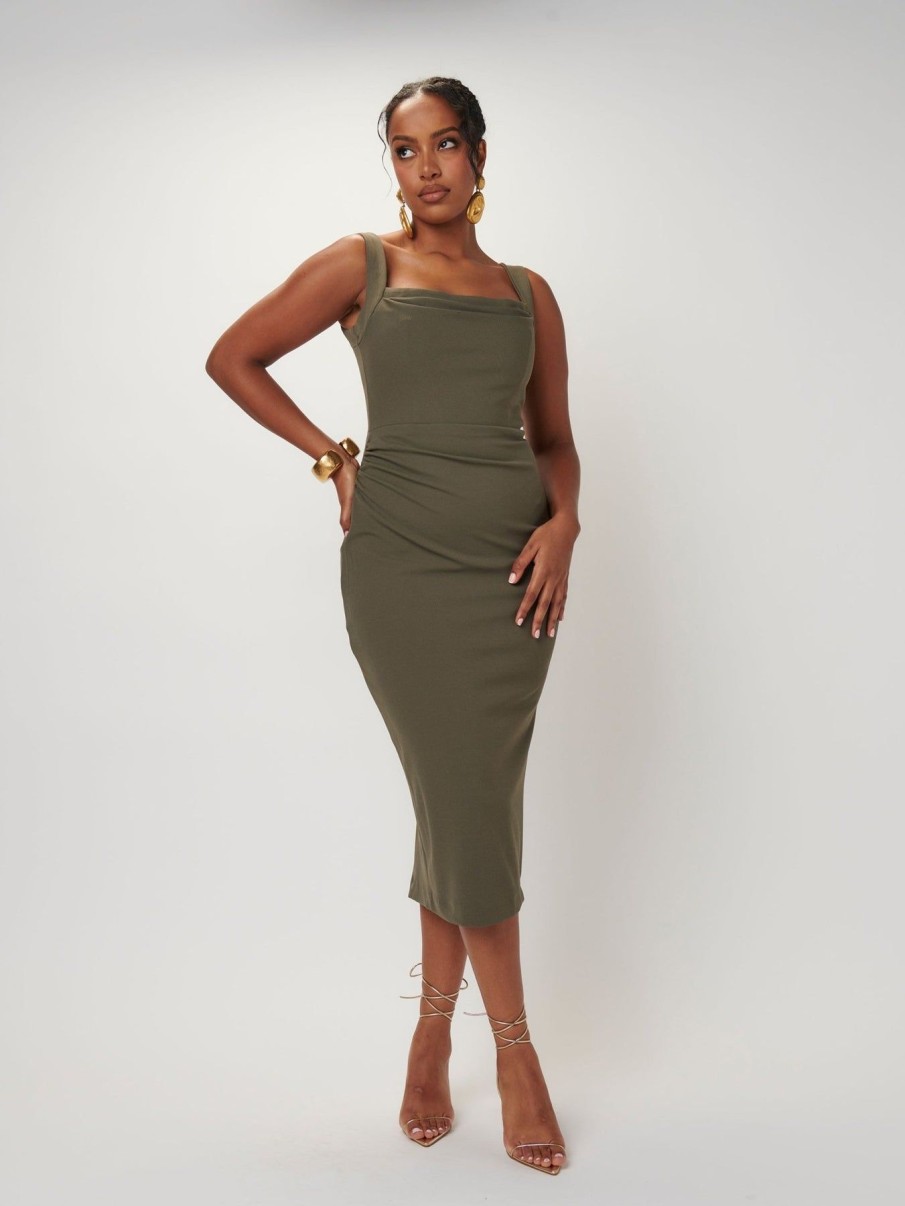 Women Effie Kats | Marbella Dress-Khaki