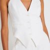 Women Effie Kats | Willow Vest-White Linen