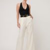 Women Effie Kats | Wide Leg Pants-Eggshell Linen