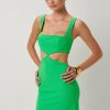 Women Effie Kats | Laia Mini Dress-Lush Green