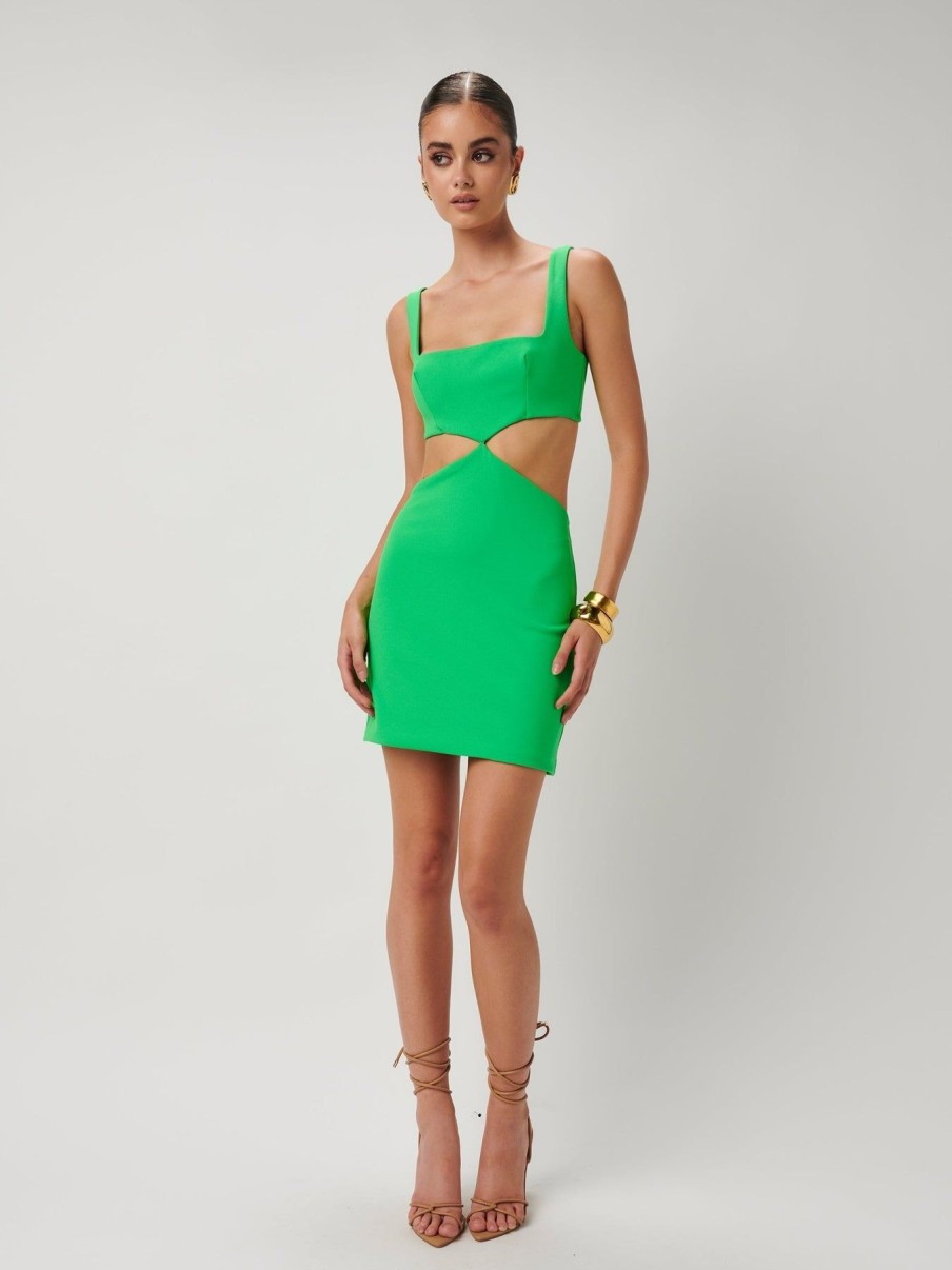 Women Effie Kats | Laia Mini Dress-Lush Green