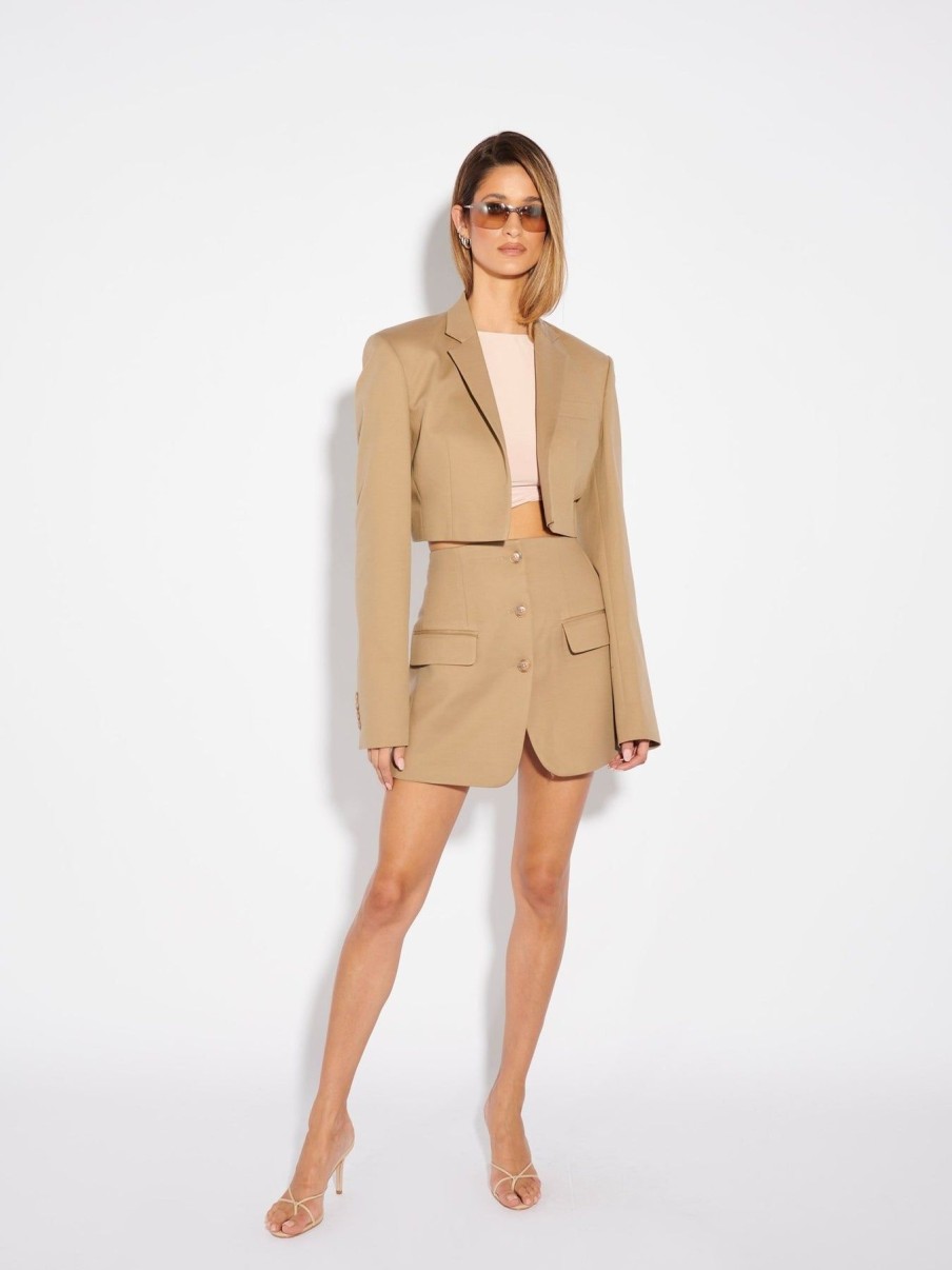 Women Effie Kats | Sylo Crop Blazer-Desert