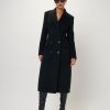 Women Effie Kats | Double Breasted Coat-Black