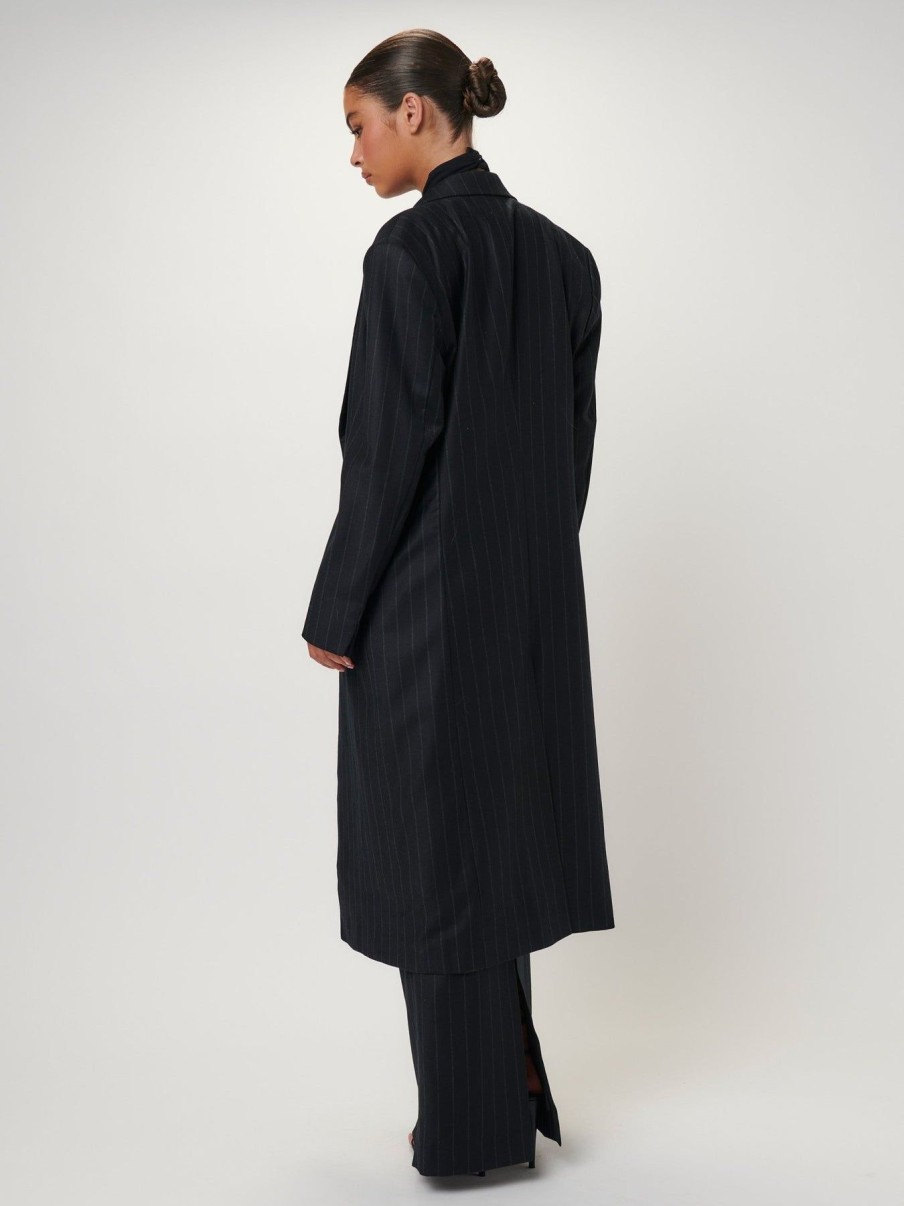 Women Effie Kats | Penelope Coat-Pinstripe