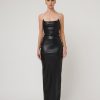 Women Effie Kats | Elodie Dress-Faux Leather Black