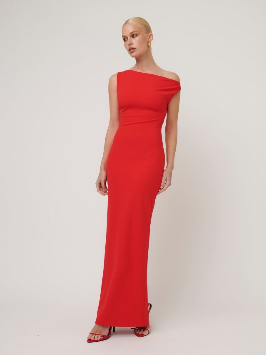 Women Effie Kats | Inaya Gown-Cherry Red