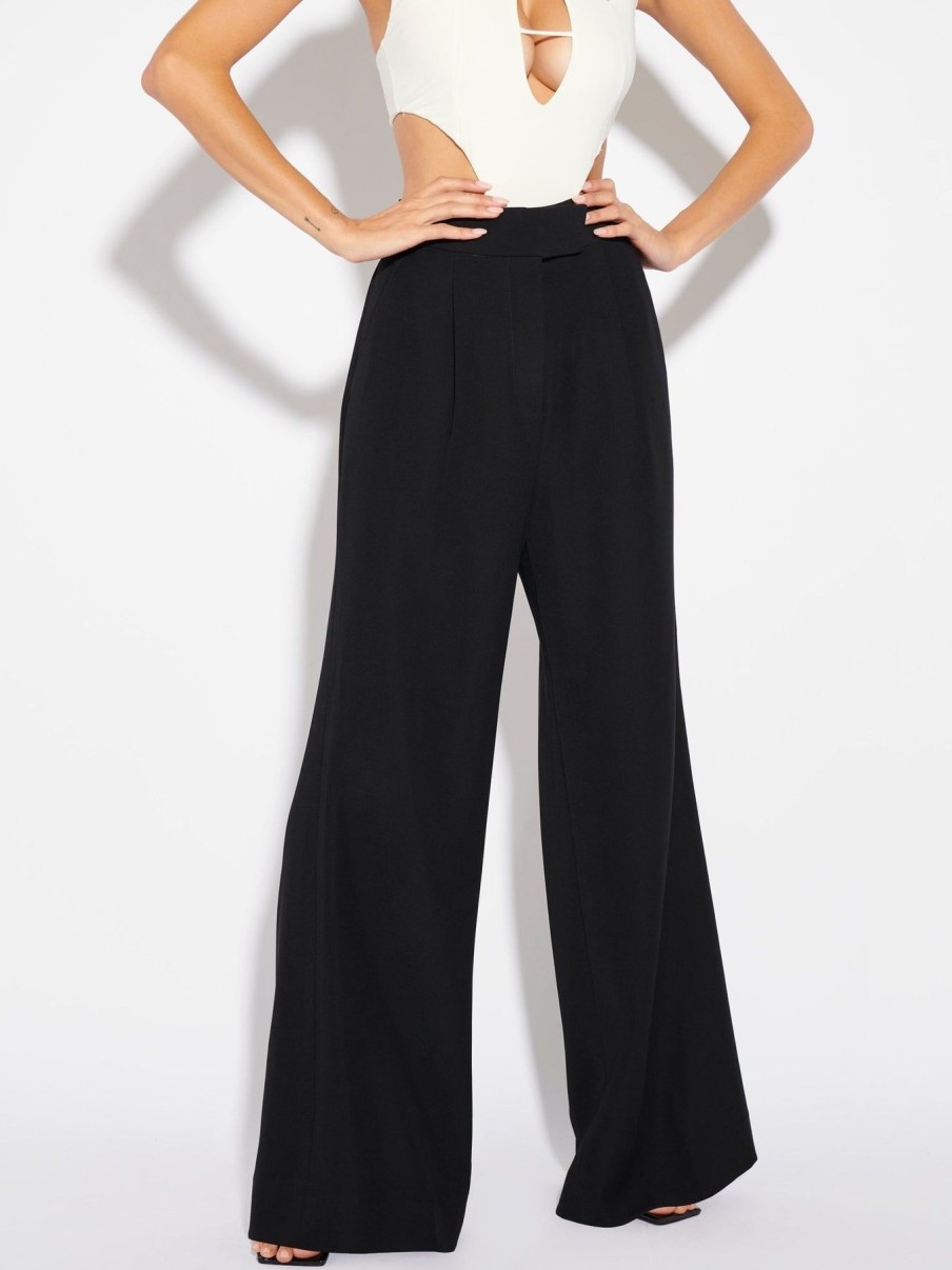 Women Effie Kats | Wide Leg Pants-Black