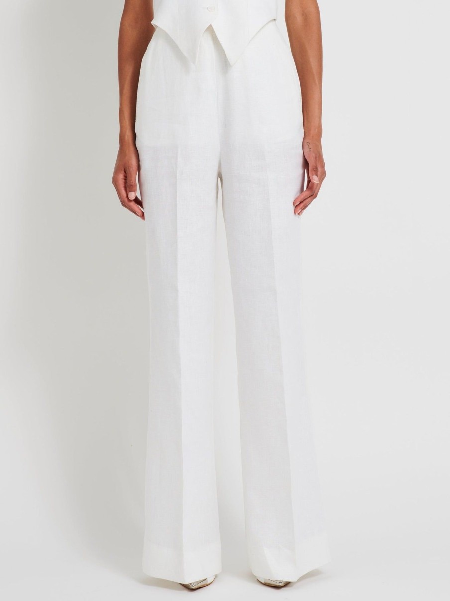 Women Effie Kats | Wynn Pant-Ivory Linen