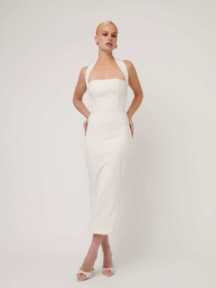 Women Effie Kats | Meline Midi Dress-Ivory