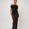 Women Effie Kats | Eliza Maxi Dress-Black Mesh