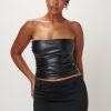 Women Effie Kats | The Lya Bodice-Faux Black Leather