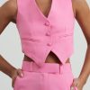 Women Effie Kats | Lira Crop Vest-Flossy Pink